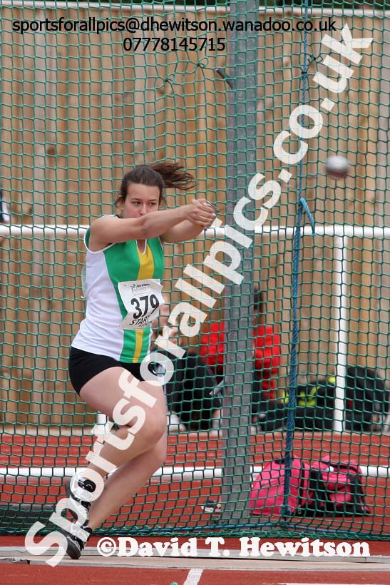 Womens under-17s hammer, Northern Under-13s, U-15s and 17s Championships. Photo: David T. Hewitson/Sports for All Pics
